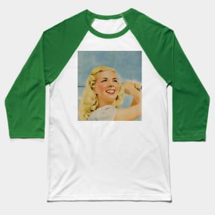 blonde girl smiling Baseball T-Shirt